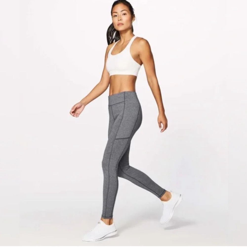 Lululemon Speed Up Tight Size 6 Heathered Black Leggings